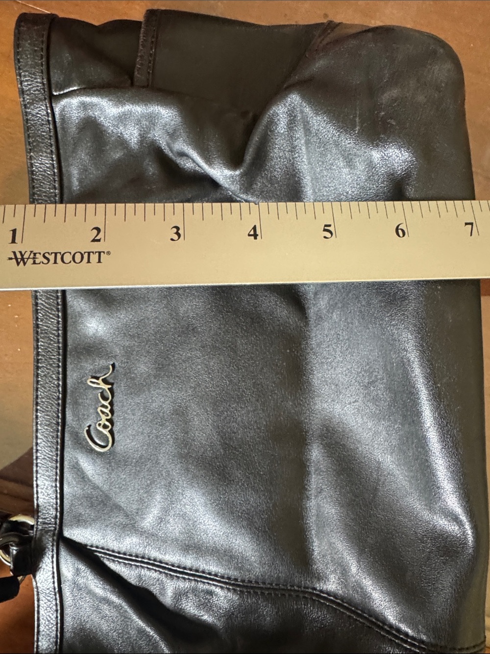 COACH East West Leather Shoulder Bag - Picture 10 of 11